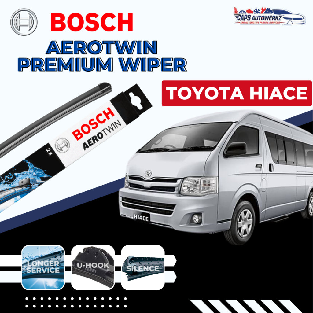 TOYOTA HIACE BOSCH Car Front Wiper Set Wiper | Premium Aerotwin Windshield Wiper Blades