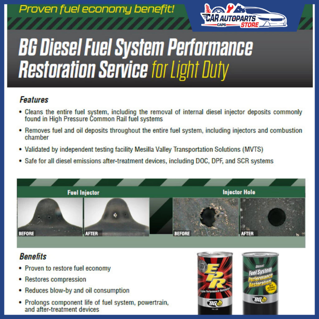 BG Diesel Fuel System Performance Restoration 325ml (Made in USA) | Diesel Fuel System Cleaner