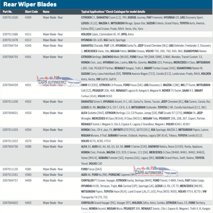 BOSCH Rear Car Wiper Blades | Available for Asian and European Car Models (PM Car Model if not sure)