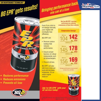 BG EPR® Premium Engine Flush 325ml | Engine Performance Restoration (Made in USA)
