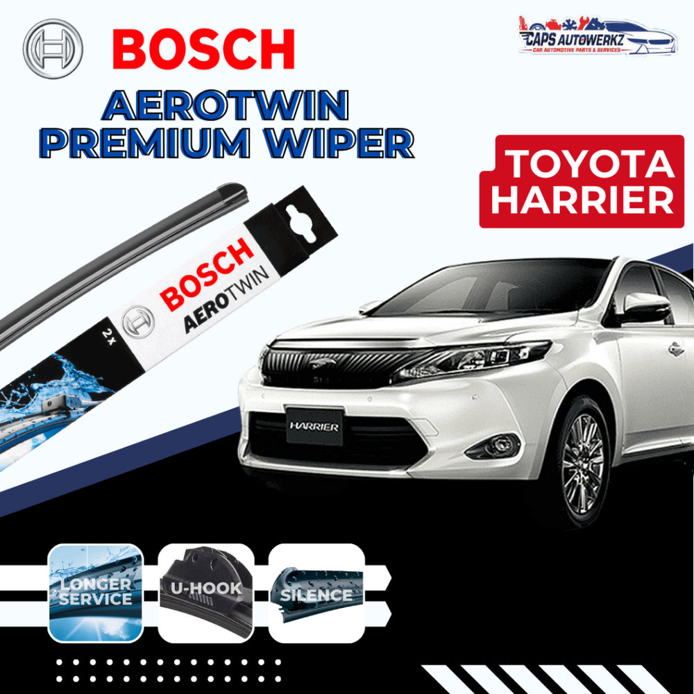 TOYOTA HARRIER BOSCH Car Front Wiper Set & Rear Wiper | Aerotwin Windscreen Wiper Blades XU60/XU80