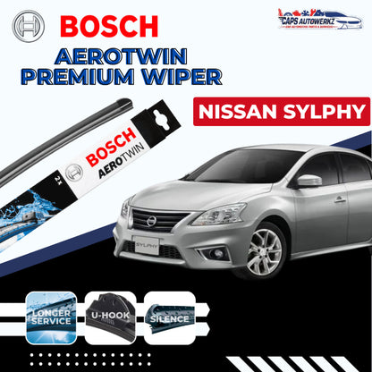 NISSAN SLYPHY BOSCH Aerotwin Car Front Wiper Set | Premium Windshield Wiper Blades