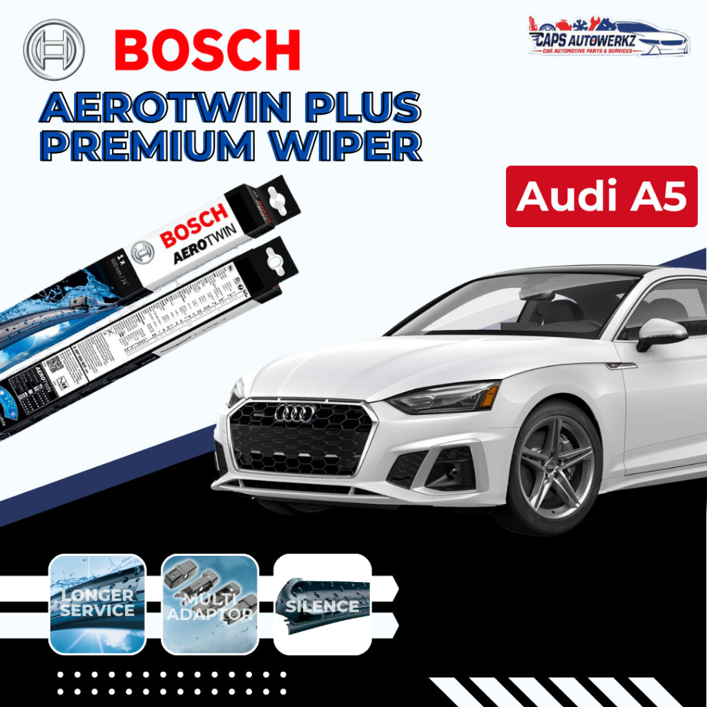 AUDI A-Series BOSCH Car Wiper Set | Premium Aerotwin Plus Windshield Wiper Blades A3 A4 A5