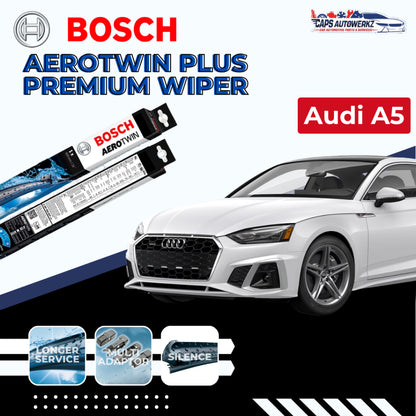 AUDI A-Series BOSCH Car Wiper Set | Premium Aerotwin Plus Windshield Wiper Blades A3 A4 A5