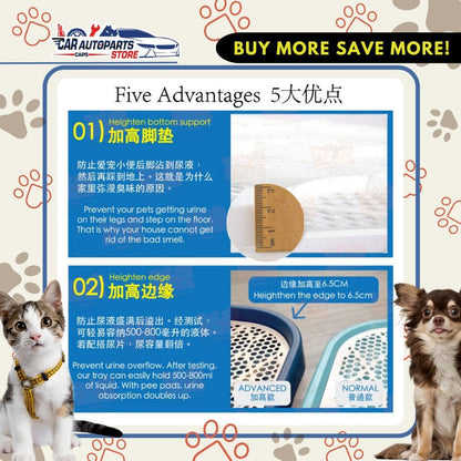 [🇸🇬 SG Ready Stock] Extra Large Pet Pee Tray Plastic Dog Training Pads Tray Toilet Mat Puppy Potty Training Urinary Trai
