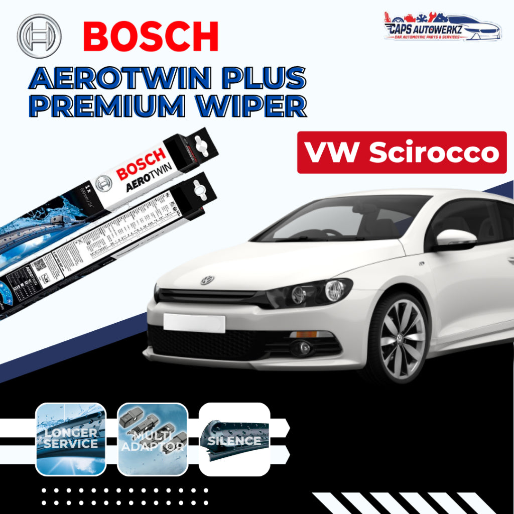 VOLKSWAGEN BOSCH Car Front Wiper Set | Premium Aerotwin Plus | VW Golf Jetta Passat Scirocco