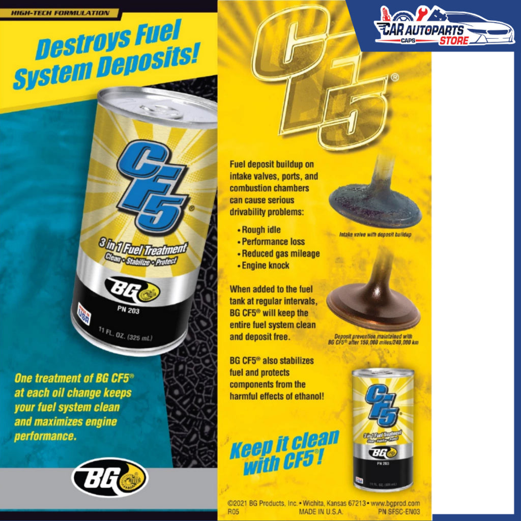 BG CF5® Fuel System Cleaner | Fuel Additive Catalytic System Cleaner Fuel Injector (Made in USA)