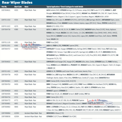 BOSCH Rear Car Wiper Blades | Available for Asian and European Car Models (PM Car Model if not sure)