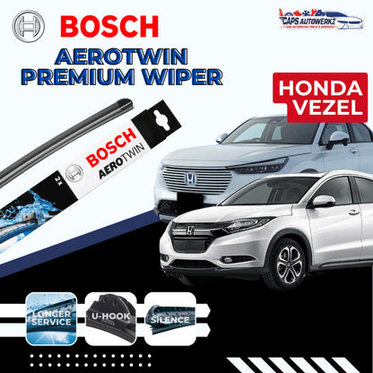 HONDA VEZEL/ HRV BOSCH Aerotwin Car Front Wiper Set & Rear Wiper | HR-V Windshield Wiper Blades