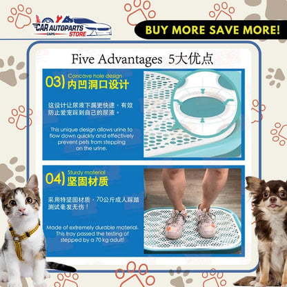 [🇸🇬 SG Ready Stock] Extra Large Pet Pee Tray Plastic Dog Training Pads Tray Toilet Mat Puppy Potty Training Urinary Trai
