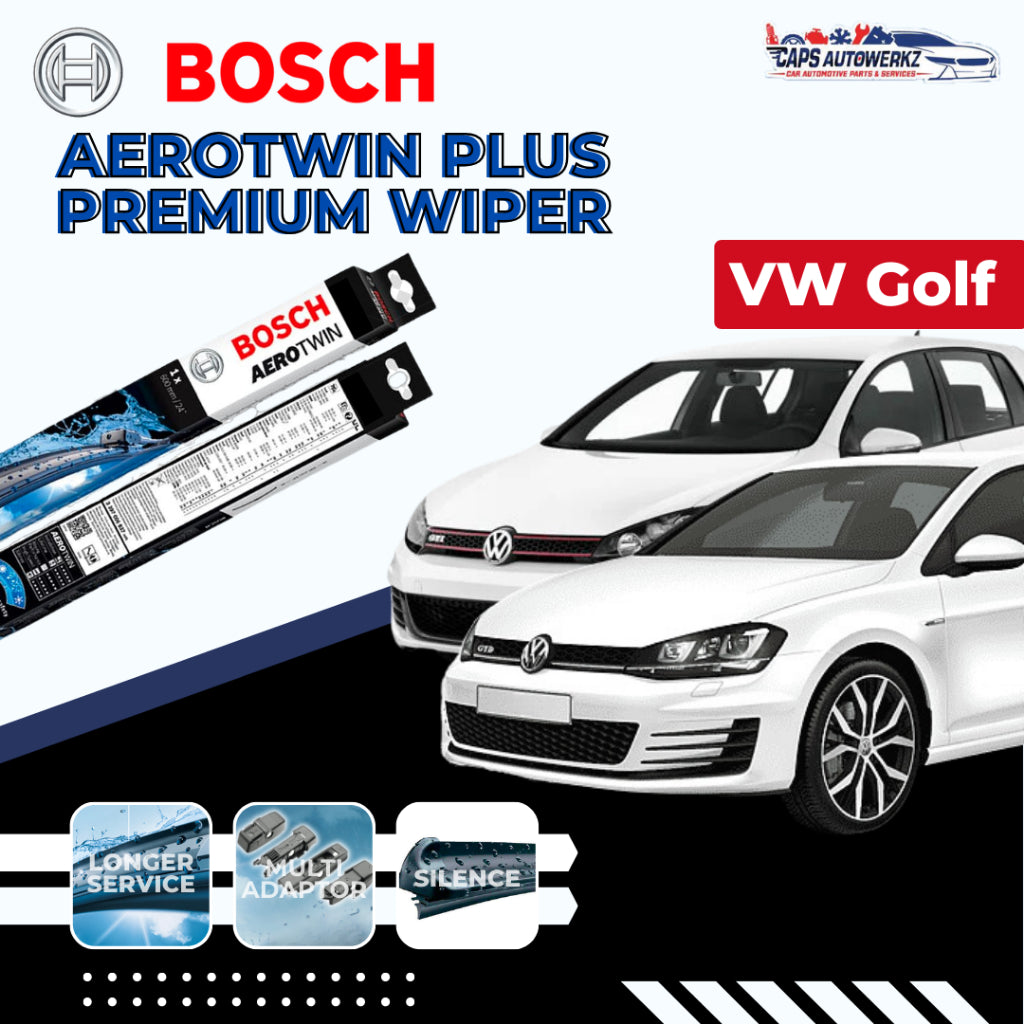 VOLKSWAGEN BOSCH Car Front Wiper Set | Premium Aerotwin Plus | VW Golf Jetta Passat Scirocco