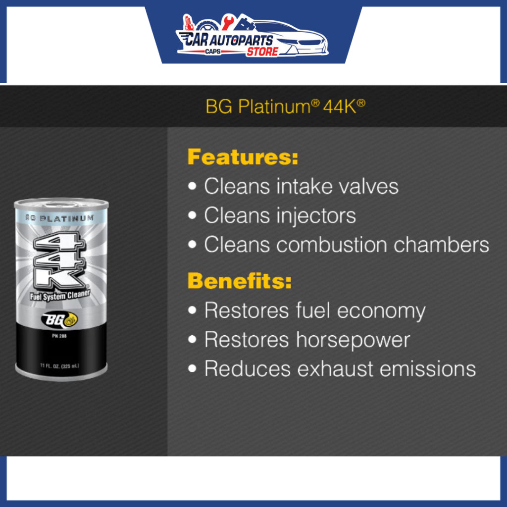 BG Platinum 44K® Premium Fuel System Cleaner 325ml | Fuel Additive Combustion Chamber (Made in USA)