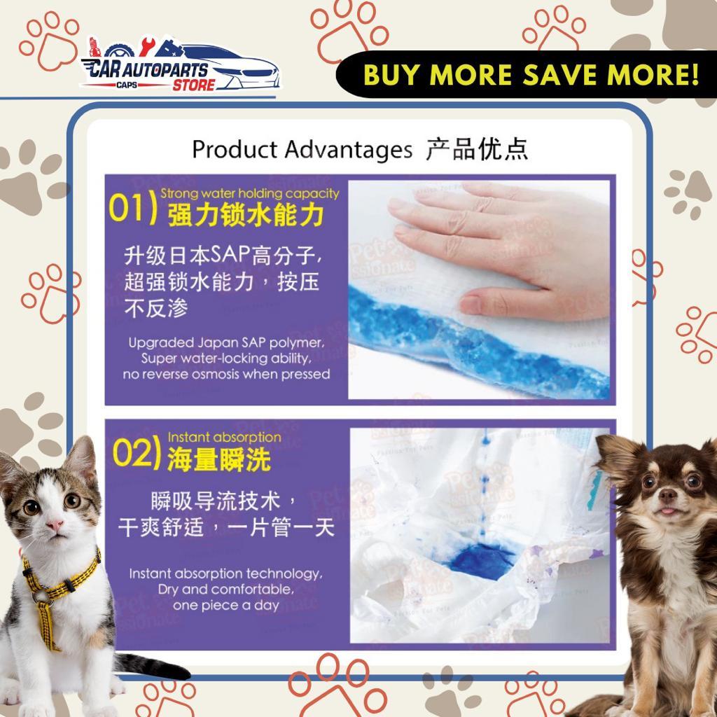 [🇸🇬 SG Ready Stock] Pet Disposable Diaper/Pampers/Female/Male/Remove Odours/Dogs Cats