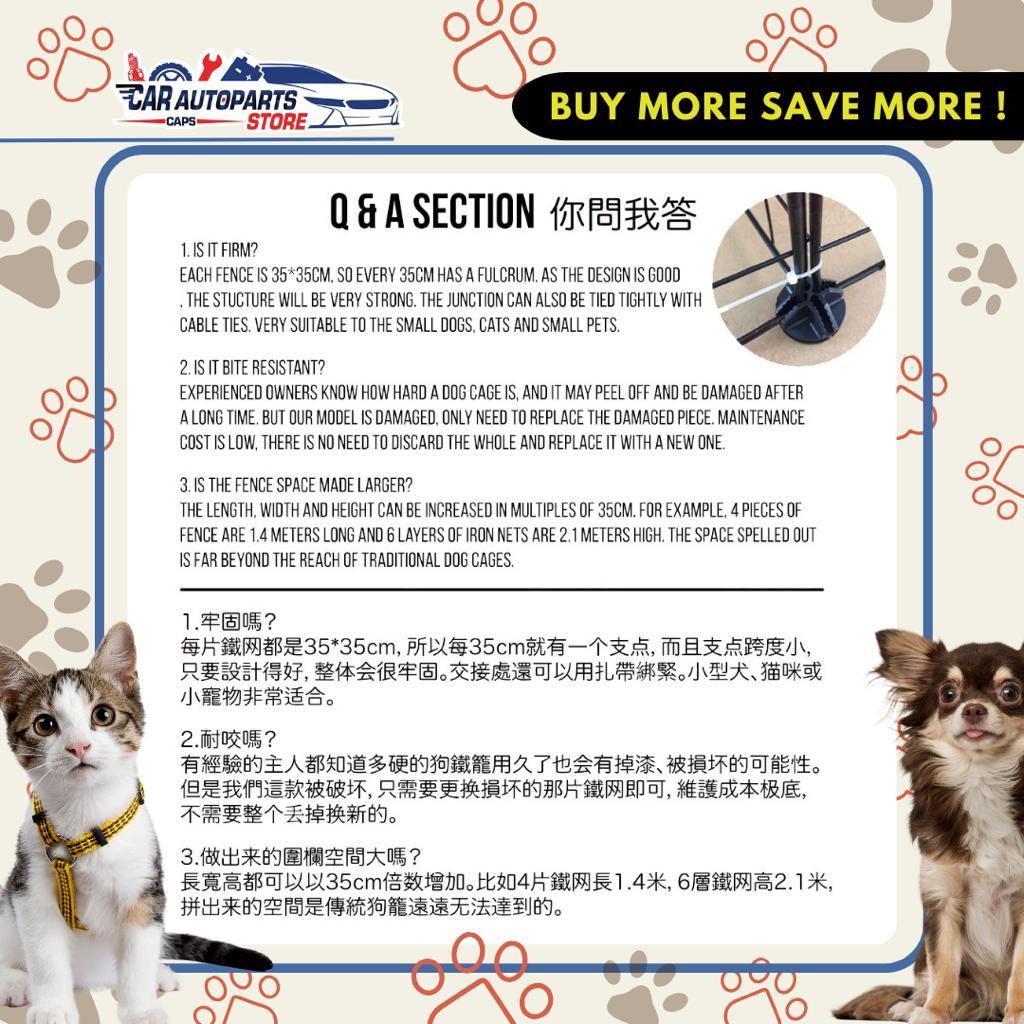 [🇸🇬 SG Ready Stock] Pet Fence DIY Pet Fence Dog Cage Cat House Rabbit Small Animal Playground