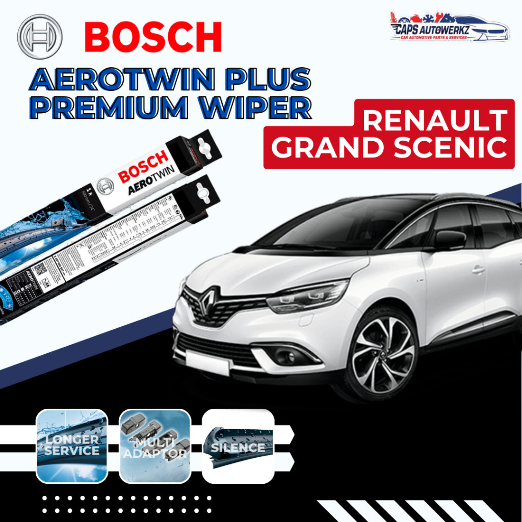 RENAULT GRAND SCENIC BOSCH Car Front Wiper Blades | Premium Aerotwin Windshield Wiper Blades
