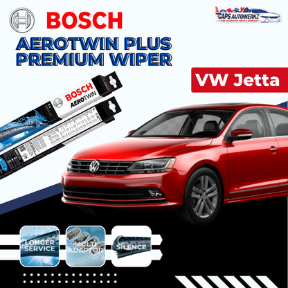 VOLKSWAGEN BOSCH Car Front Wiper Set | Premium Aerotwin Plus | VW Golf Jetta Passat Scirocco