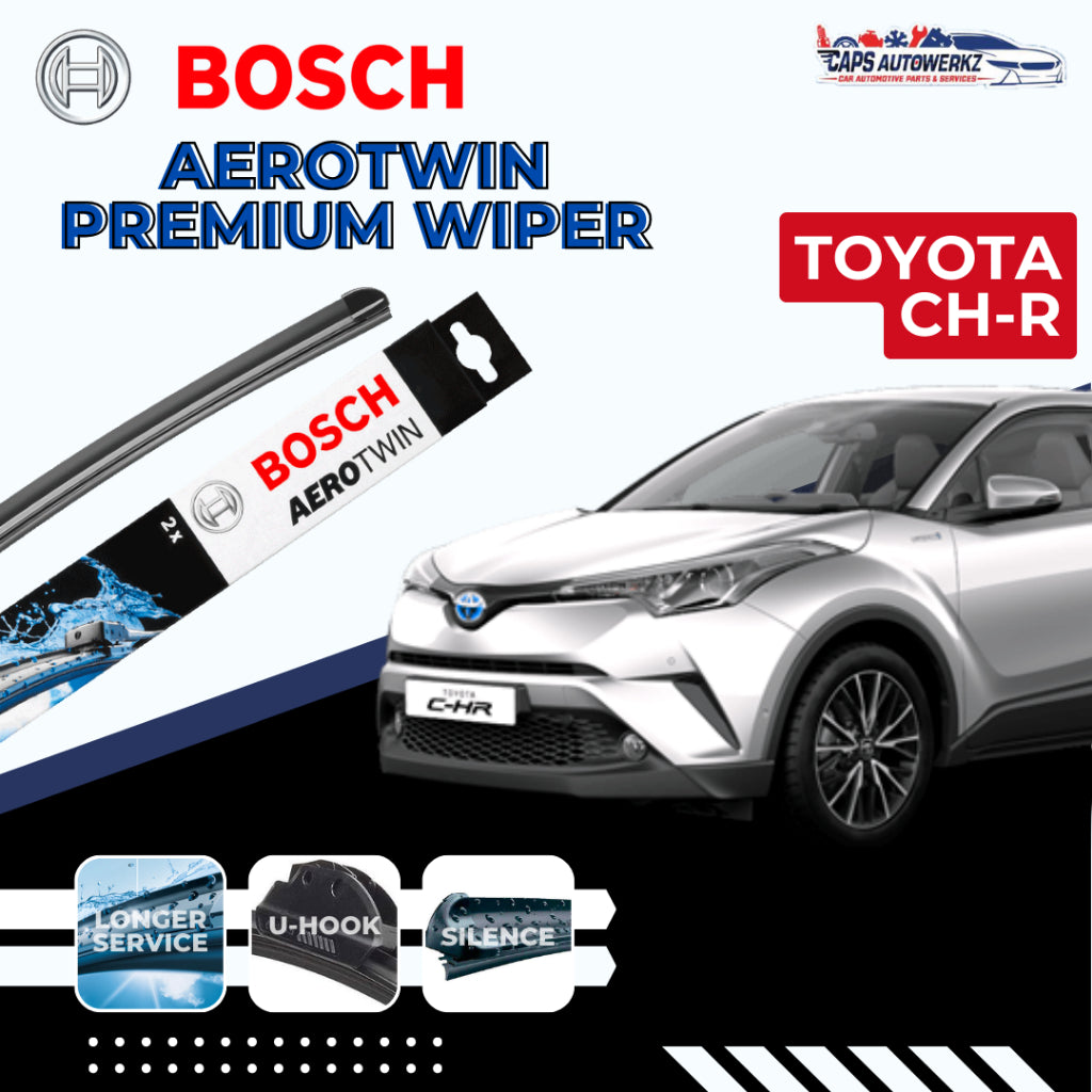 Toyota CHR BOSCH Car Front Wiper Set & Rear Wiper / CH-R Premium Aerotwin Windshield Wiper Blades