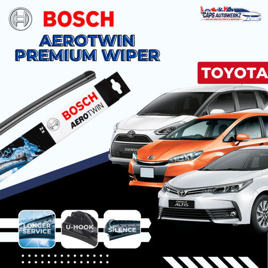 TOYOTA BOSCH Aerotwin Car Front Wiper Set / Rear Wiper | Vios Raize Hiace Harrier Noah Sienta CHR