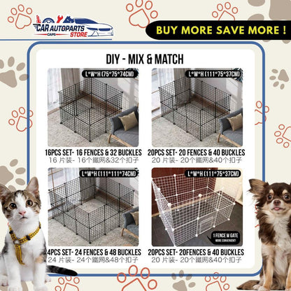 [🇸🇬 SG Ready Stock] Pet Fence DIY Pet Fence Dog Cage Cat House Rabbit Small Animal Playground