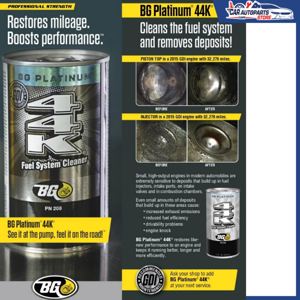 BG Platinum 44K® Premium Fuel System Cleaner 325ml | Fuel Additive Combustion Chamber (Made in USA)