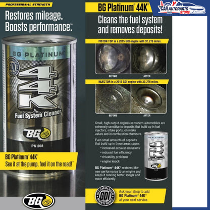 BG Platinum 44K® Premium Fuel System Cleaner 325ml | Fuel Additive Combustion Chamber (Made in USA)