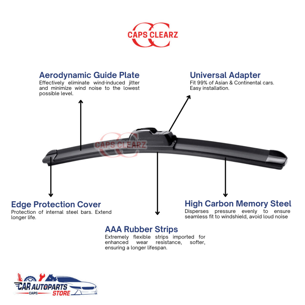 MERCEDES BENZ | CAPS CLEARZ Premium Car Wipers - Front Windshield Wiper Set