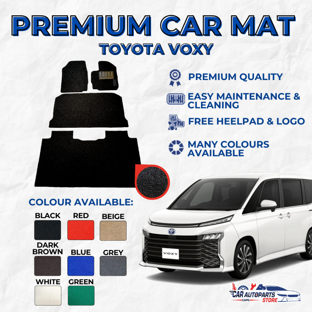 TOYOTA VOXY Premium Customized Coil Car Mats | Car Floor Mats / Carpet Carmat Set