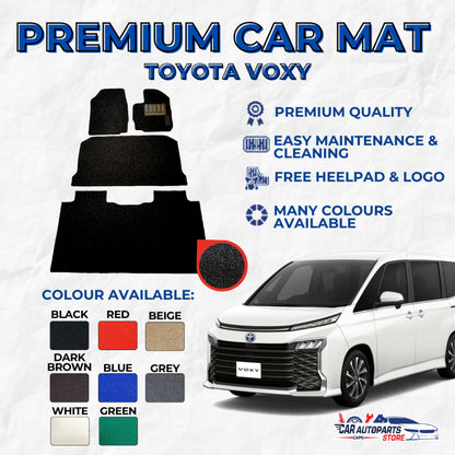 TOYOTA VOXY Premium Customized Coil Car Mats | Car Floor Mats / Carpet Carmat Set