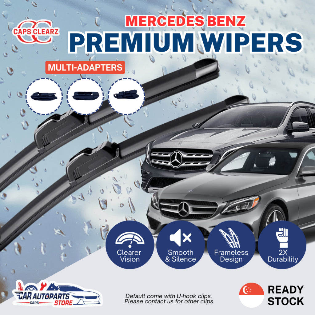 MERCEDES BENZ | CAPS CLEARZ Premium Car Wipers - Front Windshield Wiper Set