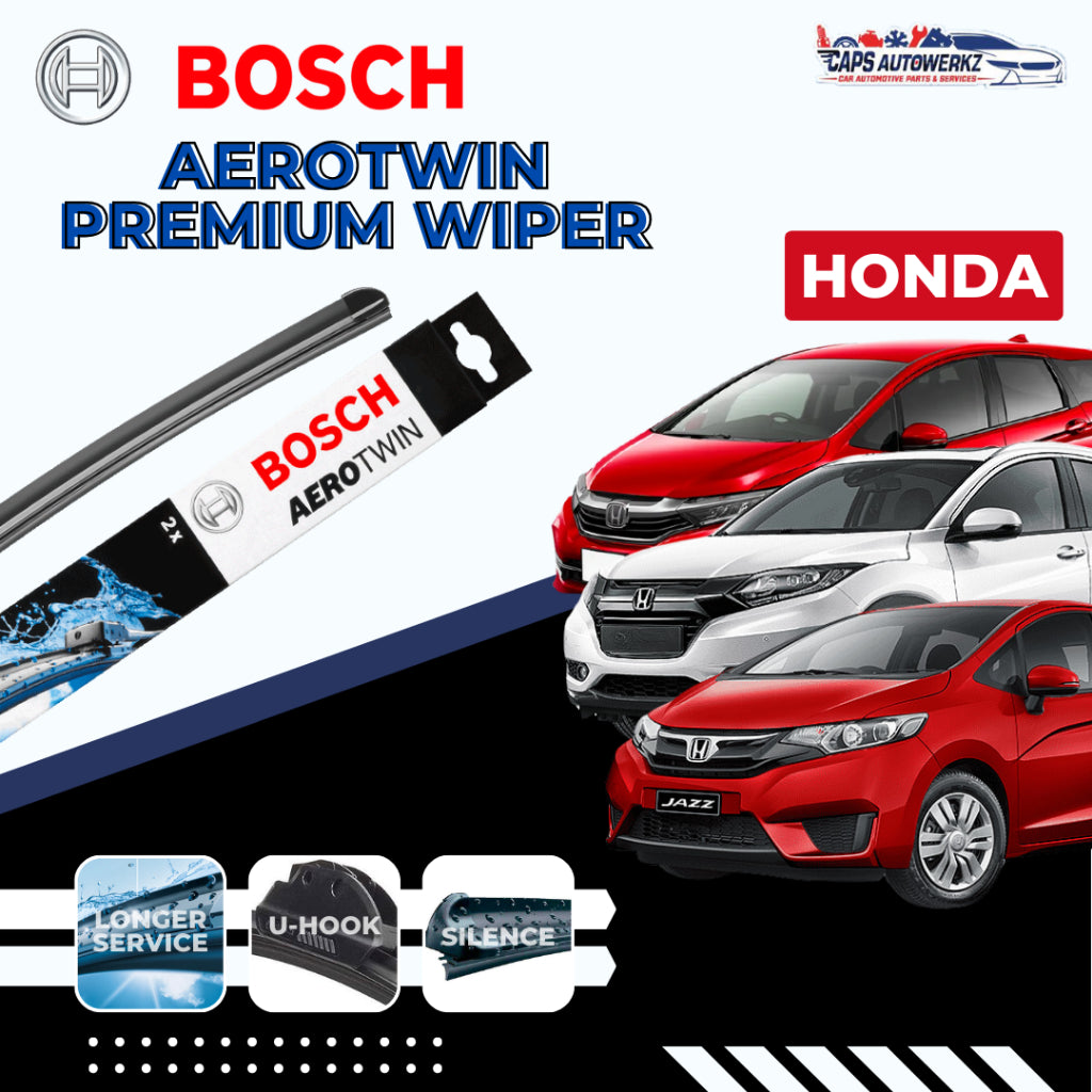 HONDA BOSCH Aerotwin Car Front Wiper Blades | Civic Fit Jazz Vezel Shuttle Freed HRV Stream Odyssey
