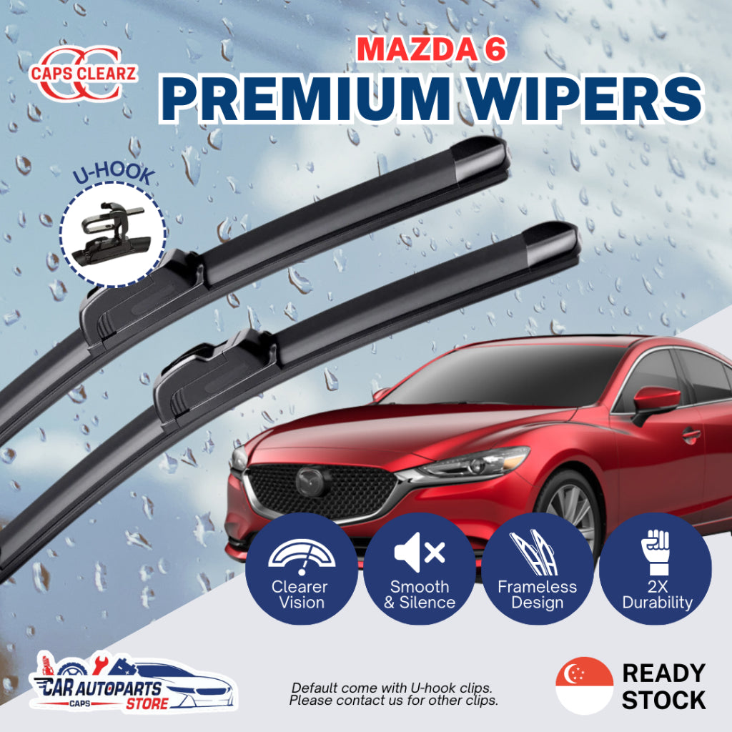 MAZDA 6 | CAPS CLEARZ Premium Car Wipers - Front Windshield Wiper Set