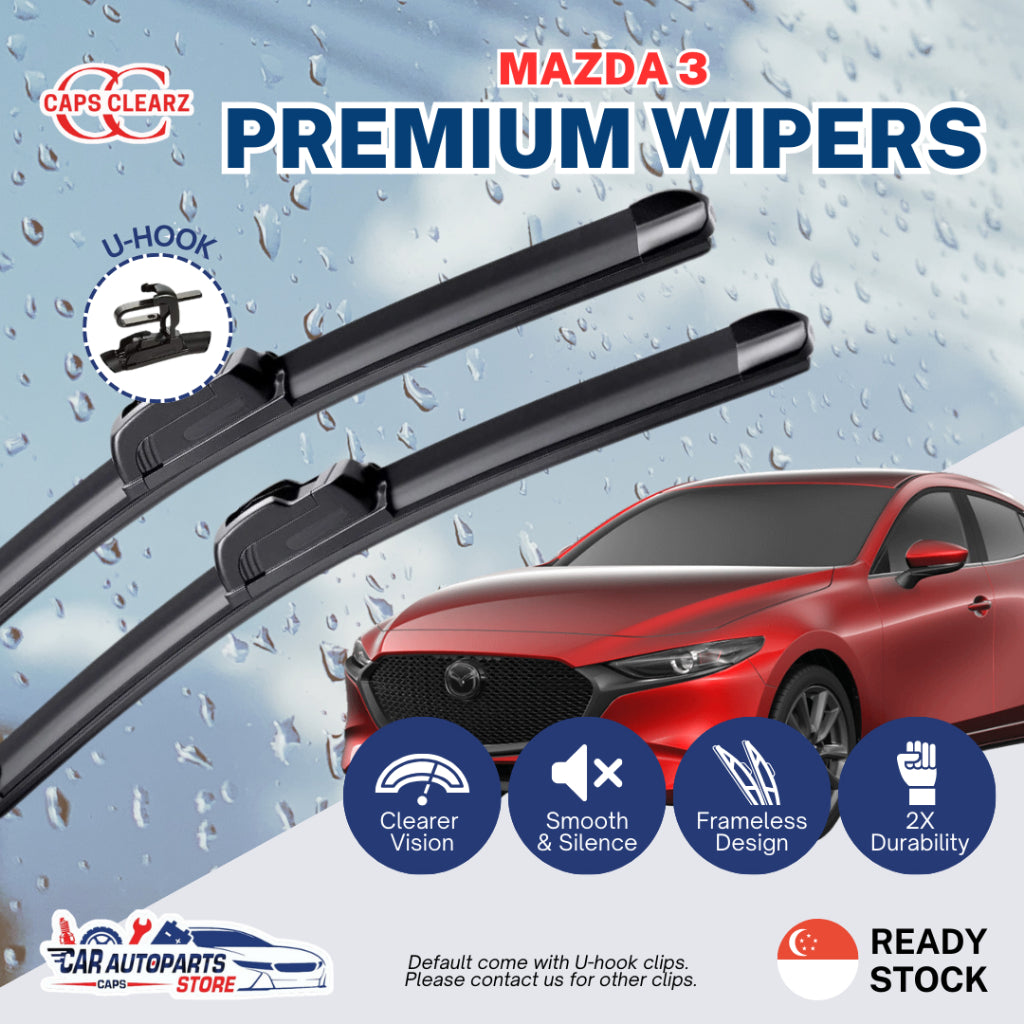 MAZDA 3 | CAPS CLEARZ Premium Car Wipers - Front Windshield Wiper Set