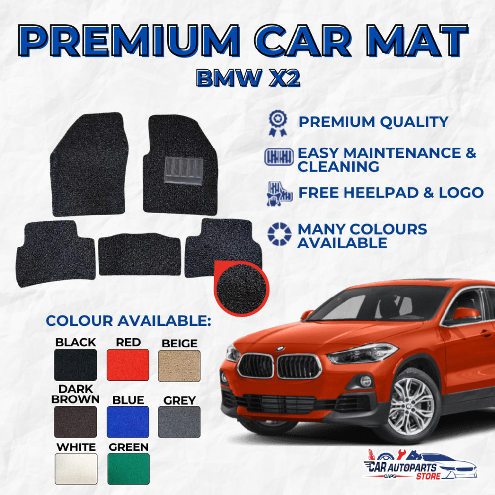 BMW X2 Premium Customized Coil Car Mats | Car Floor Mats / Carpet Carmat Set
