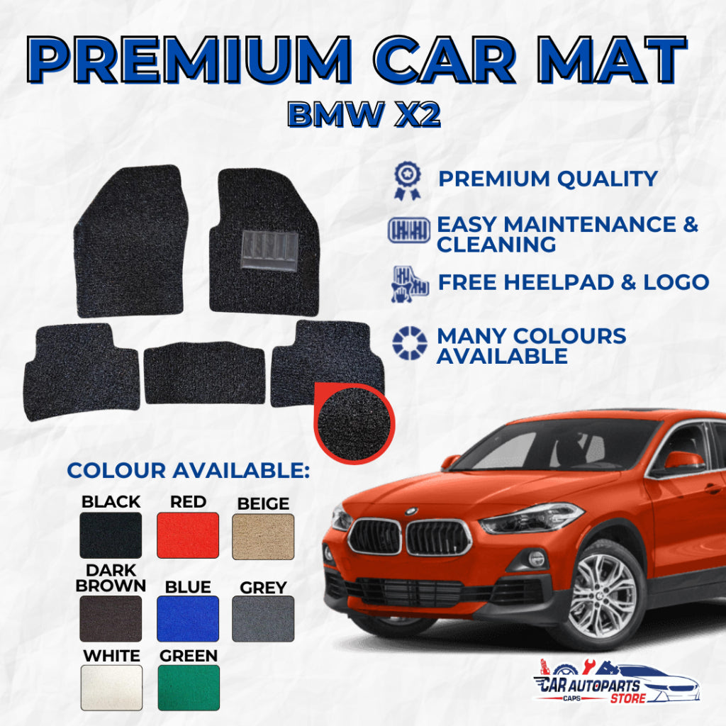 BMW X2 Premium Customized Coil Car Mats | Car Floor Mats / Carpet Carmat Set