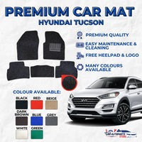 HYUNDAI TUCSON Premium Customized Coil Car Mats | Car Floor Mats / Carpet Carmat Set
