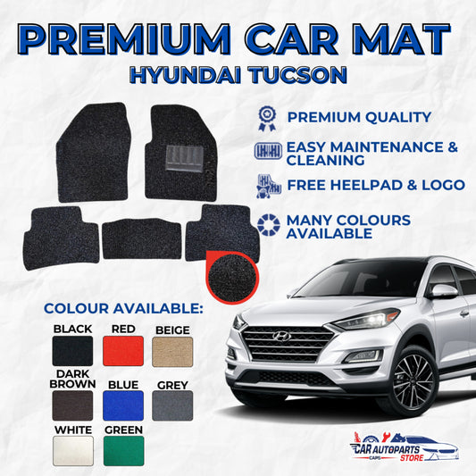 HYUNDAI TUCSON Premium Customized Coil Car Mats | Car Floor Mats / Carpet Carmat Set