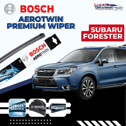 SUBARU FORESTER BOSCH Car Front Wiper Set & Rear Wiper | Premium Aerotwin Windshield Wiper Blades