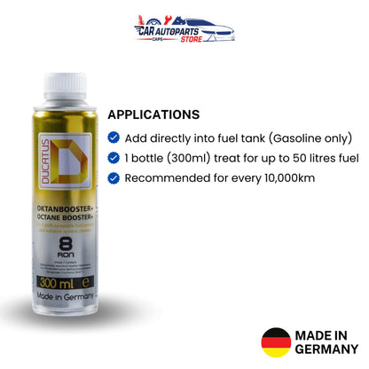 DUCATUS 2in1 Octane Booster (Made in Germany) 300ml | Car Fuel Additives Treatment Fuel Saver