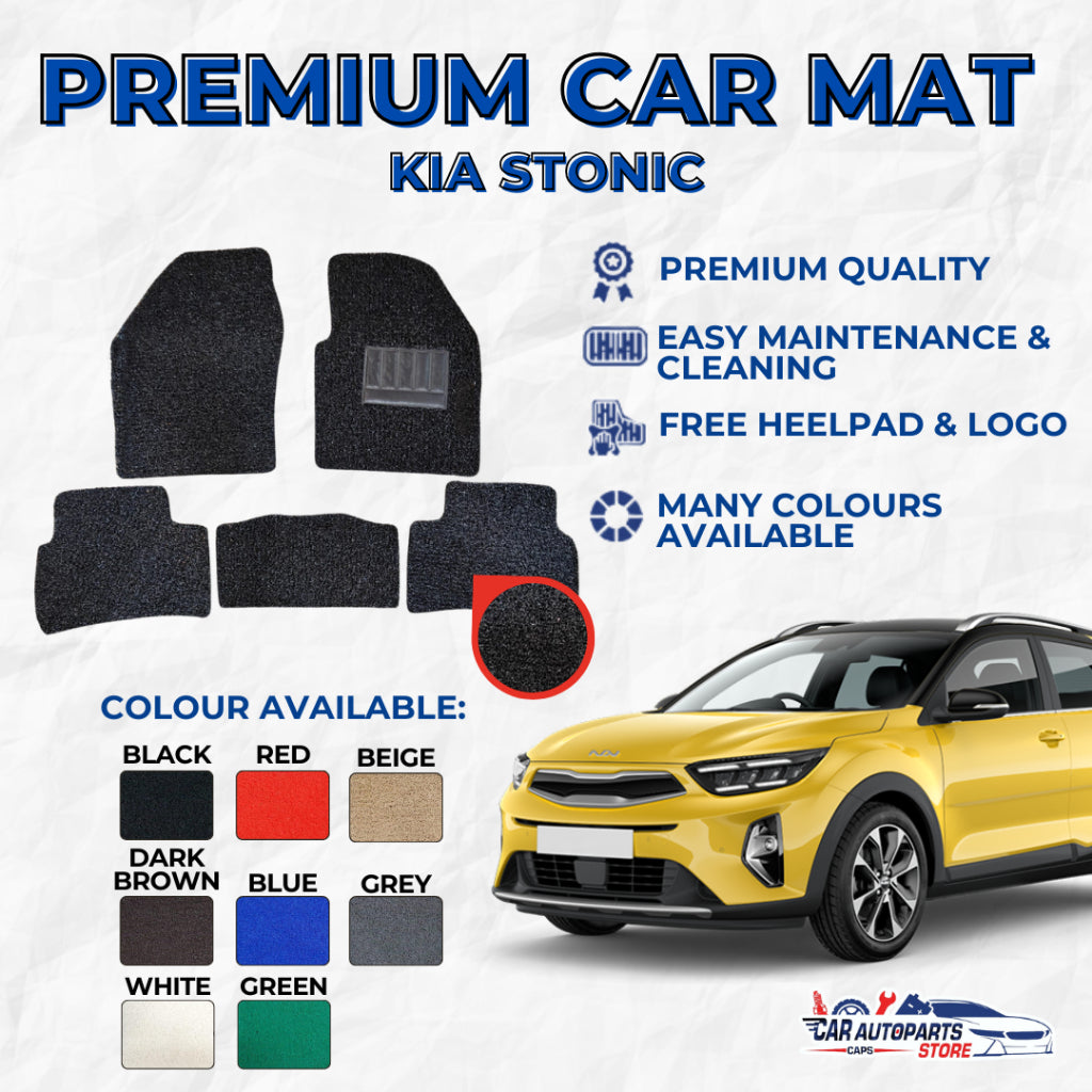 KIA STONIC Premium Customized Coil Car Mats | Car Floor Mats / Carpet Carmat Set