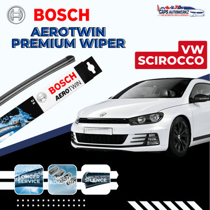 VW SCIROCCO BOSCH Car Wiper Set & Rear Wiper | Aerotwin Windshield Wiper Blades Volkswagen