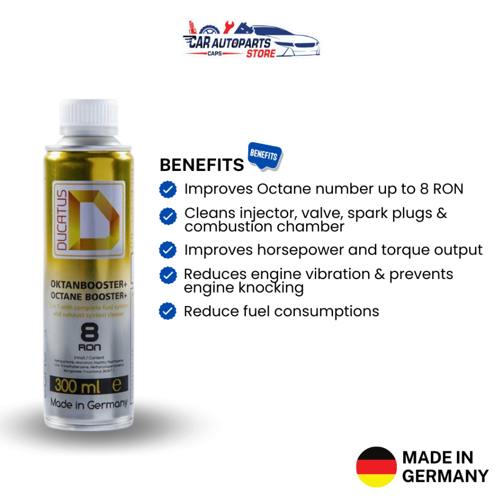 DUCATUS 2in1 Octane Booster (Made in Germany) 300ml | Car Fuel Additives Treatment Fuel Saver