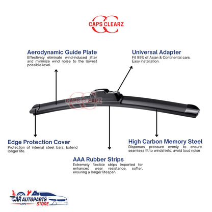 MAZDA 3 | CAPS CLEARZ Premium Car Wipers - Front Windshield Wiper Set