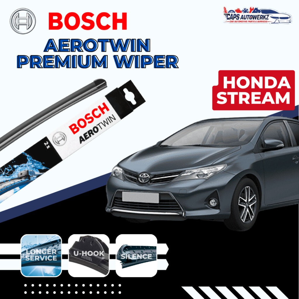 HONDA STREAM BOSCH Aerotwin Car Front Wiper Set | Premium Car Windscreen Wiper Blades