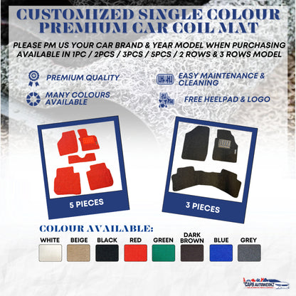 HYUNDAI TUCSON Premium Customized Coil Car Mats | Car Floor Mats / Carpet Carmat Set
