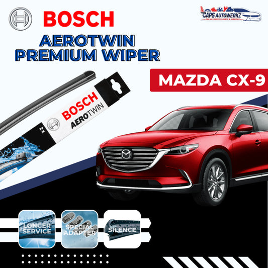 Mazda CX-9 BOSCH Aerotwin Car Front Wiper Set & Rear Wiper | Premium Windshield Wiper Blades