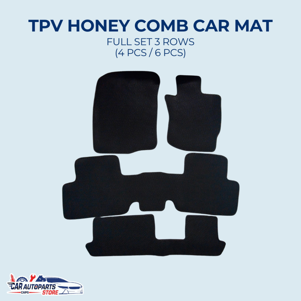 Customized TPV Honeycomb Car Mats Set | Waterproof Car Floor Mat / Anti-slip Durable Rubber Carpet