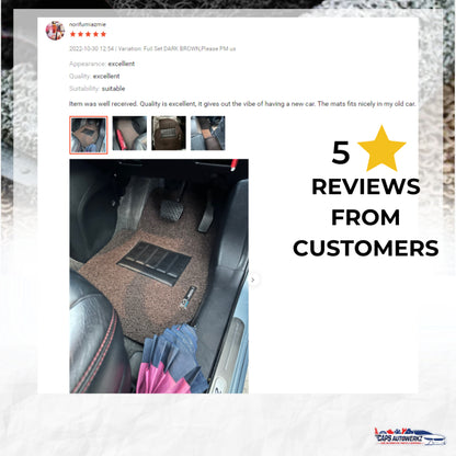 MITSUBISHI OUTLANDER Premium Customized Single Color Coil Car Mats (3pcs) | Car Floor Mats / Carpet