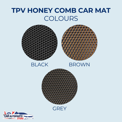 Customized TPV Honeycomb Car Mats Set | Waterproof Car Floor Mat / Anti-slip Durable Rubber Carpet