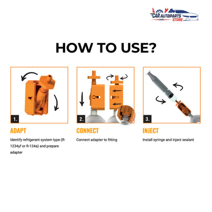 AC Leak Sealant / Easy Car Aircon Leak Sealer Additive / Aircon Stop Leak | Leak Finder
