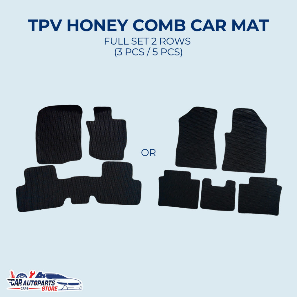 Customized TPV Honeycomb Car Mats Set | Waterproof Car Floor Mat / Anti-slip Durable Rubber Carpet